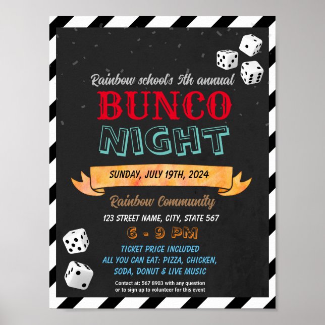 Bunco-nattmall Poster (Framsidan)