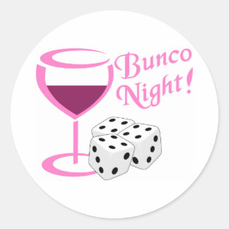 Bunco Night Runt Klistermärke
