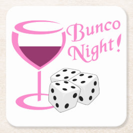 Bunco Night Underlägg Papper Kvadrat