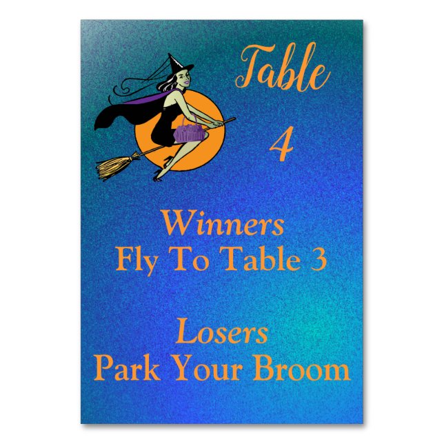 Bunco oktober Witch Park Ditt rum 4 av 4 Bordsnummer (Baksidan)