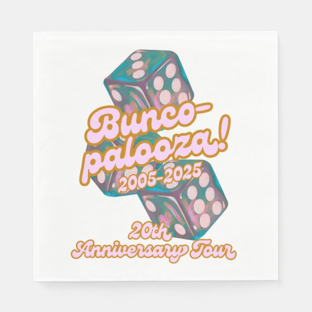 Bunco-palooza napkins pappersservett (Framsidan)