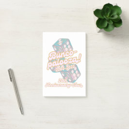 Bunco-palooza post-it lappar