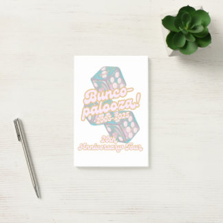 Bunco-palooza post-it lappar