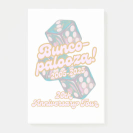 Bunco-palooza post-it lappar
