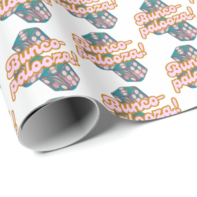 Bunco-palooza wrapping paper presentpapper (Rullad Hörn)