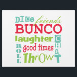Bunco Papper Bordstablett<br><div class="desc">Roligt multifärgad tunnelbanan art grafik bunco-design. Bakgrunden till färg kan ändras. Det här är vännerna i ord,  bunco,  Dice,  throw,  toss,  chatta,  skratt och bra. Gör ett underbart och smart pris eller gåva. Underbar för nästa Bunco-händelse. Använda som papper ställe för dina Bunco-evenemang.</div>