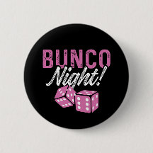 Bunco Party favors Bunco Night Rosa Dice Button