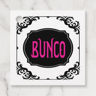 Bunco Party-priset Rosa Black Elegant Gåvor Etiketter