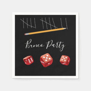 Bunco Party Red Dice Modern Pappersservett