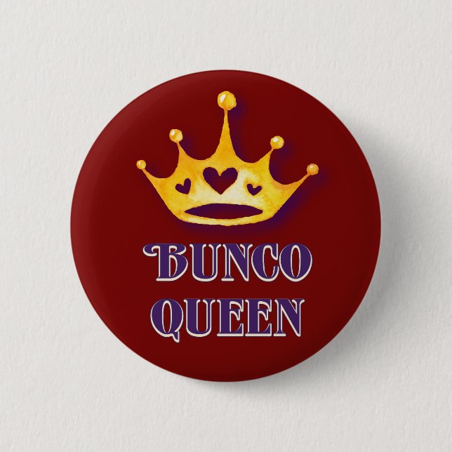 Bunco Player Bunco Queen Modern Red Knapp (Framsida)