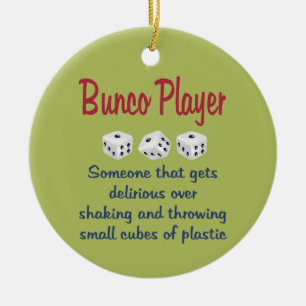 Bunco Player -Definition Julgransprydnad Keramik