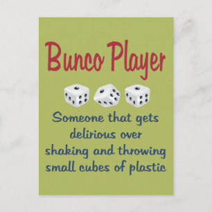 Bunco Player -Definition Vykort
