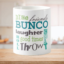 Bunco Player Typography Kaffemugg