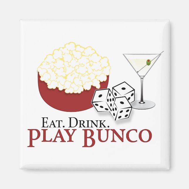 Bunco Popcorn Cocktail Magnet (Framsidan)