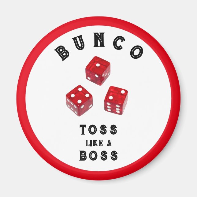 Bunco presentpris knapp magnet (Framsidan)