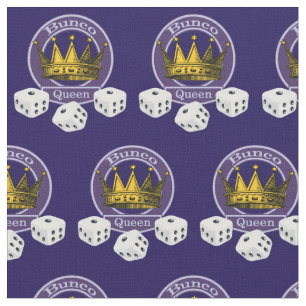 Bunco Queen Novelty Krona Dice Mönster Tyg