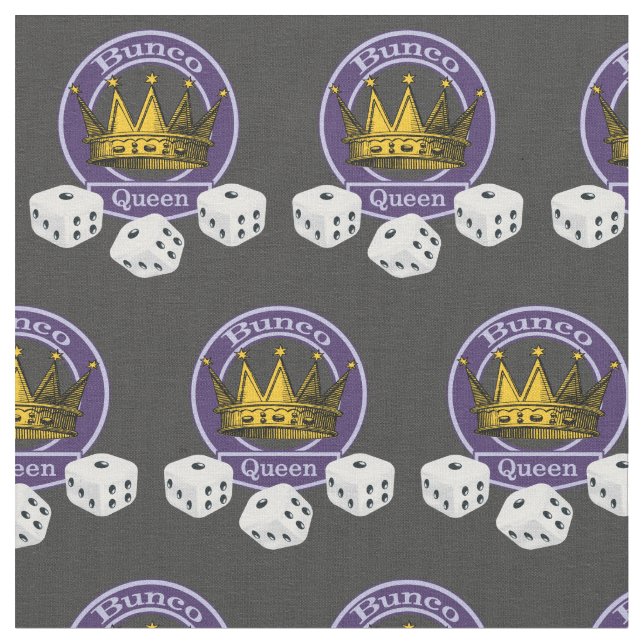 Bunco Queen Novelty Krona Dice Tyg (Närbild)