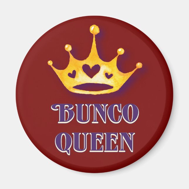 Bunco Queen Royal Krona Red Magnet (Framsidan)