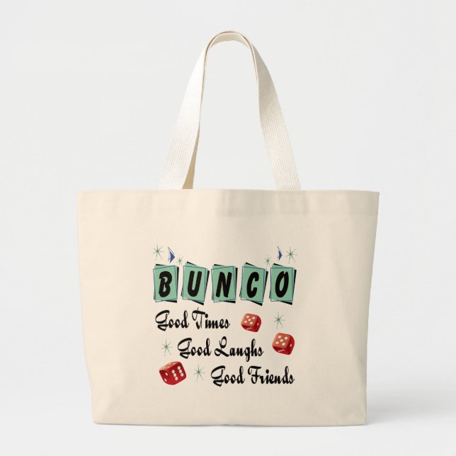 Bunco Retro Typography Party Supply Jumbo Tygkasse (Framsidan)
