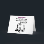 Bunco - roliga Dilema Helgkort<br><div class="desc">Roliga Bunco Dilema presenterar ett grafiskt kvinnainnehav för retro stil ett Bunco ställningkort. Henne "frågar den får mer hård att räkna efter några exponeringsglas av vin? Eller är den precis mig?". Underbar gåva som ska ges som en Bunco pris eller gåva. Underbar värdinnagåva. Den roliga Bunco födelsedagen, Bunco jul, gör...</div>