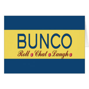 Bunco - rulle, chatta, skratt hälsningskort