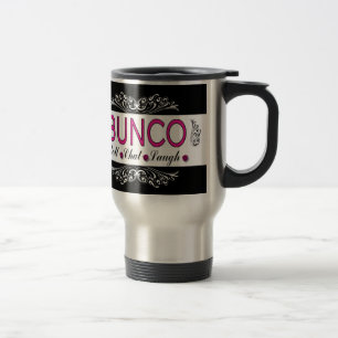 Bunco rulle, chatta, skratt i rosor som är resemugg