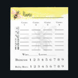 Bunco Score Lakan Bee Anteckningsblock<br><div class="desc">Bitemat i gult och svart färg skapar ett underbart Bunco- eller Bunko-stativ i lakan. Perfekt till din drottning Bes dam natt ut från Bunco-matchen i party. Ta era Bes i Baby (Baby Buncos).</div>