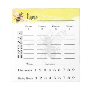 Bunco Score Lakan Bee Anteckningsblock