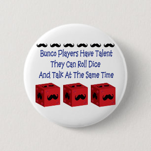 Bunco spelare har talangmustaschversion knapp