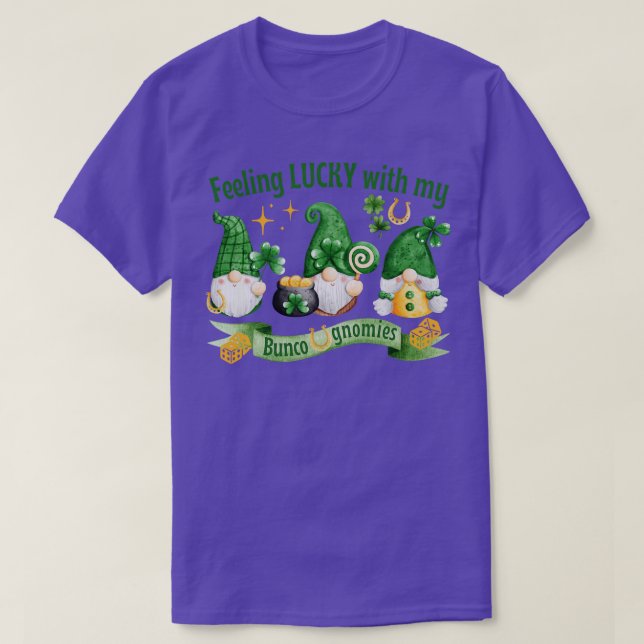 Bunco St patricks day Feeling Lucky med Min Bunco T Shirt (Design framsida)