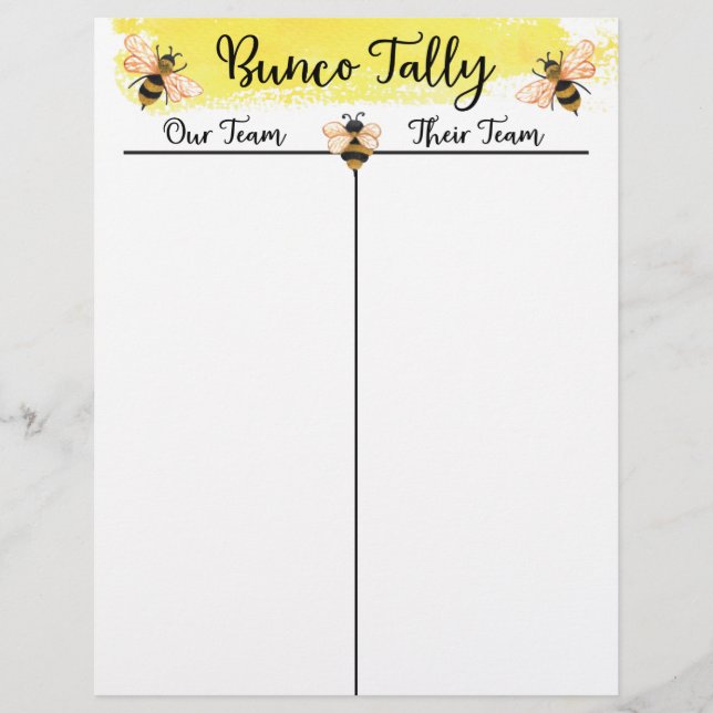Bunco Tally Score Lakan Bee (Framsida)