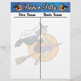 Bunco Tally Score Lakan Witch oktober Tema