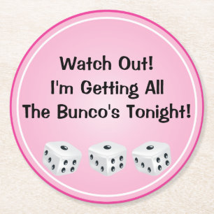 Bunco tärningunderlägg underlägg papper rund