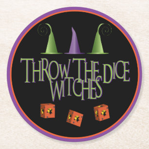 Bunco Throw Dice Underlägg Papper Rund