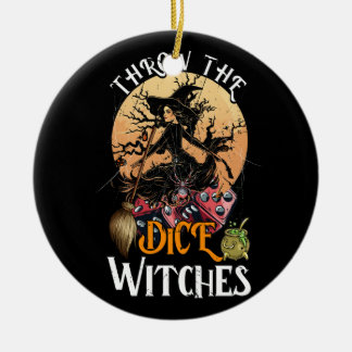 Bunco Throw Dice Witches Bunco Game Älskare Hall Julgransprydnad Keramik