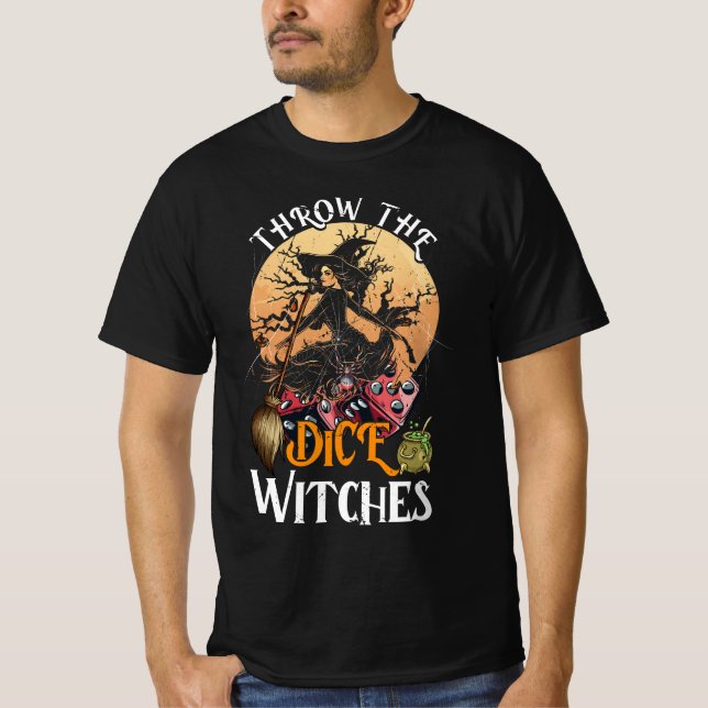 Bunco Throw Dice Witches Bunco Game Älskare Hall T Shirt (Framsida)