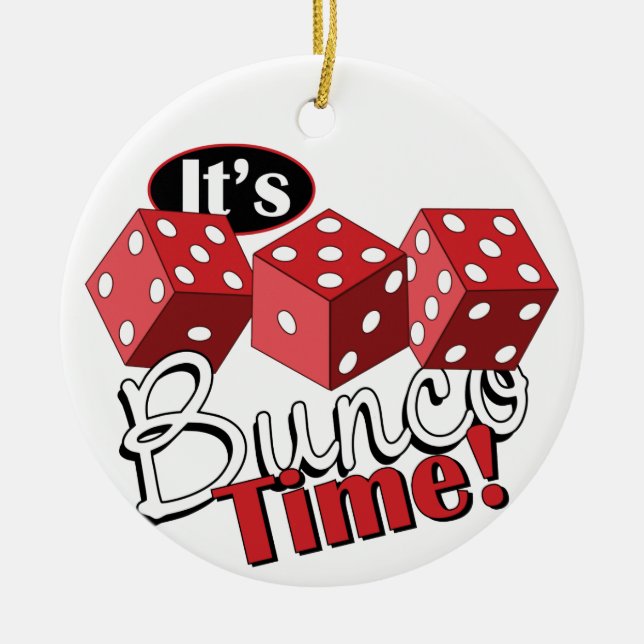 Bunco TIme Julgransprydnad Keramik (Framsidan)