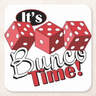 Bunco TIme Underlägg Papper Kvadrat