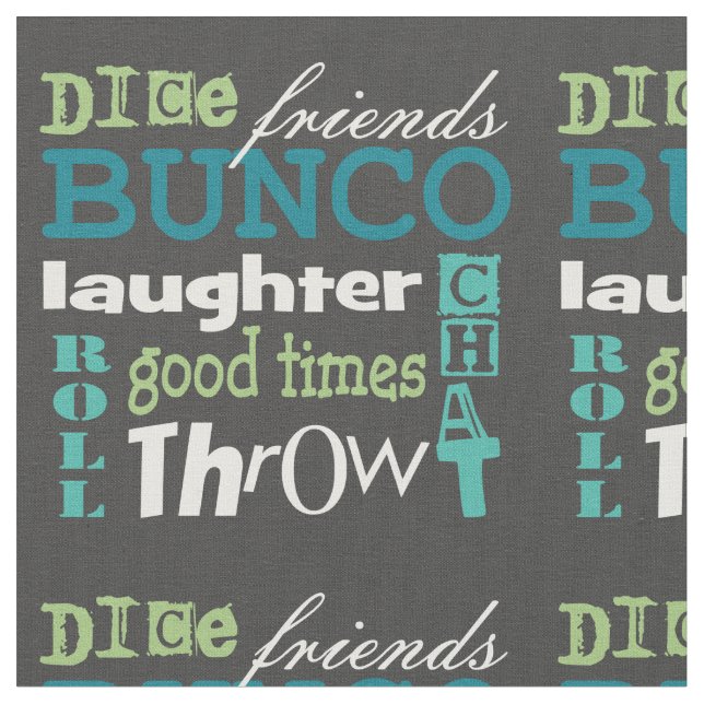 Bunco Tunnelbanan Art Novelty Blue Grönt Mönster F Tyg (Närbild)