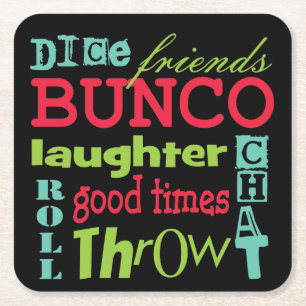 Bunco underlägg - Bunco tunnelbanankonst Papper Kvadrat