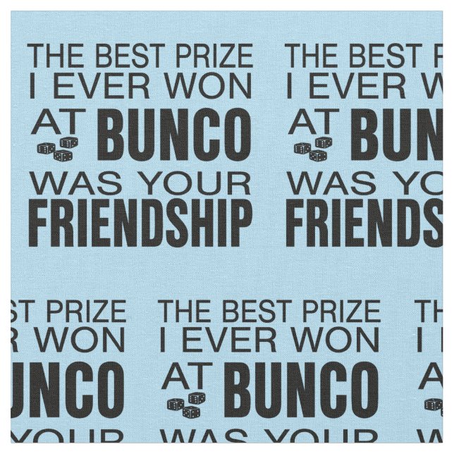 Bunco Vänskap Dice Blue Novelty Tyg (Närbild)