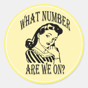 Bunco vilken Number är oss på #2 Runt Klistermärke