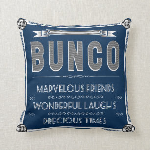 Bunco Vintage Typografi Kudde