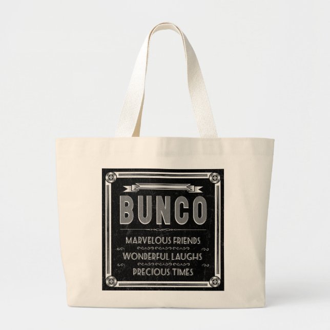 Bunco vintagetypografi jumbo tygkasse (Framsidan)