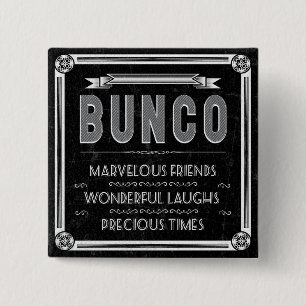 Bunco vintagetypografi knapp