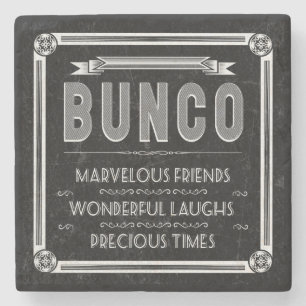 Bunco vintagetypografi underlägg sten