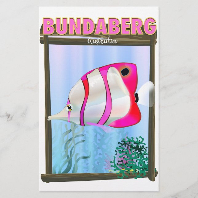 Bundaberg Australia-reseaffisch Brevpapper (Framsida)
