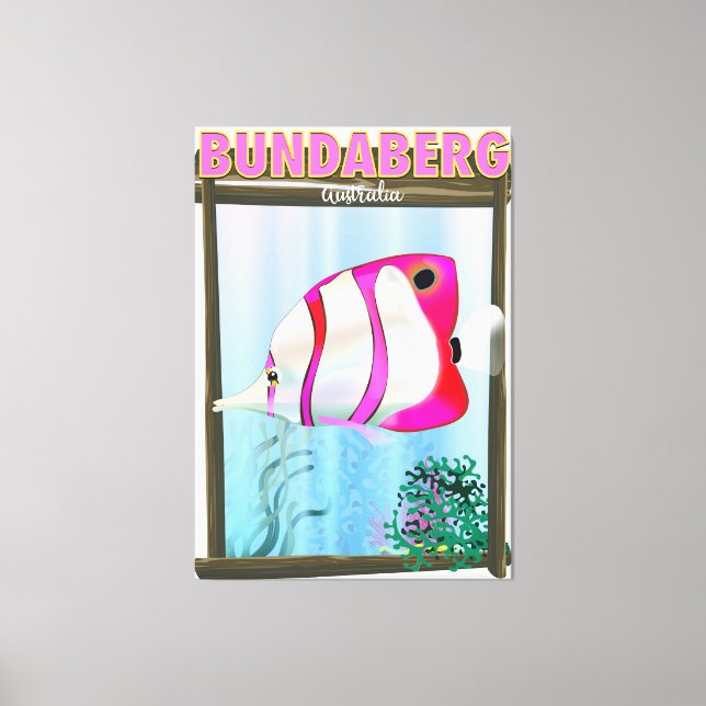 Bundaberg Australia-reseaffisch Canvastryck (Framsida)