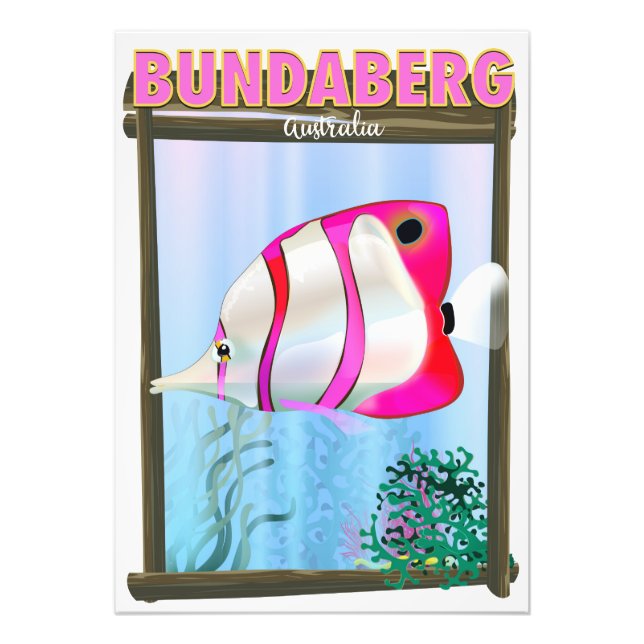 Bundaberg Australien reseinformation affisch Fototryck (Framsidan)