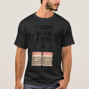 Bunden i Oven Twillingars Gravid Announcement Gend T Shirt